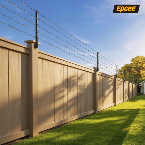 Fence Post Extender, 31" Fence Barbed Wire Extend Arm，for Outdoor Fences to Increase Height, Protect Privacy and Pets Jumping Off (8, 31in) - size: 31in