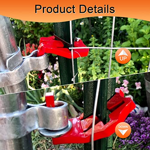T-Post Metal Gate Hinge Pins - 5/8 Pin, Outdoor Chain Link Fence Hanger for Farm, Garden Gate