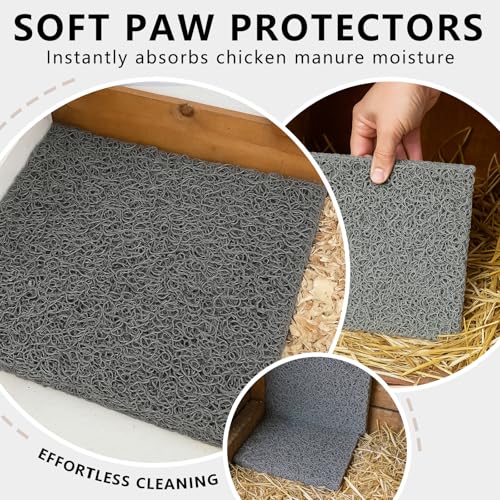 6 Pack Nesting Pads for Chicken Coop, Chicken Nesting Pads 10×10 Inch, Chicken Laying Mats, Washable & Reusable Nesting Box Liners for Chickens Coop (10” x 10”)