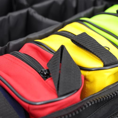 Lightning X Premium Stocked Modular EMS/EMT Trauma First Aid Responder Medical Bag + Kit - color: Black