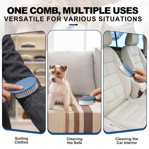 Blue Small Short Haire Dog Brush for Shedding 6.5in/16.5cm | Pet Grooming Brush for Short Haired Dogs&Cats,Remove Loose Hair Knots Tangles,Pet Hair Removal Brush for Clothes Sofa Cars