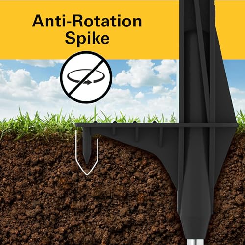 Zareba 4-Foot Step-in Electric Fence Posts - 8 Pack for Electric Fence System - Sturdy Construction - A-48B8, Black - Easy to Install Step in Posts, Includes 8 - style: 8 Black Posts