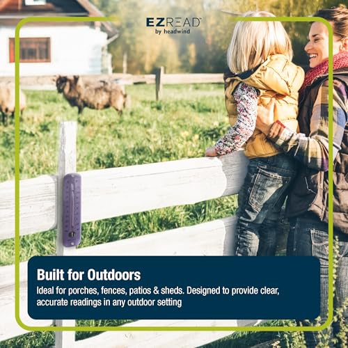 Headwind 12" Easter Purple Metal Thermometer – Durable Weather‑Resistant Indoor & Outdoor Wall‑Mount Temperature Gauge for Patio, Garden, Home, or Porch – Heavy‑Duty Metal Construction by EZ Read - color: Easter Purple