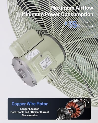iLiving 24-Inch Corrosion Resistance Shutter Exhaust Fan, Single Speed - size: 24-Inch