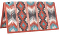 Classic Equine Woven Wool 34x38 Saddle Blanket - color: Tabasco/Turquoisce