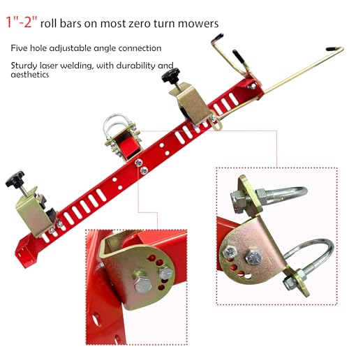 ZTR-TR Zero Turn Mower Trimmer Holder Fit for 1"-2" Roll Bars Adjustable Quick Clamp Locking System