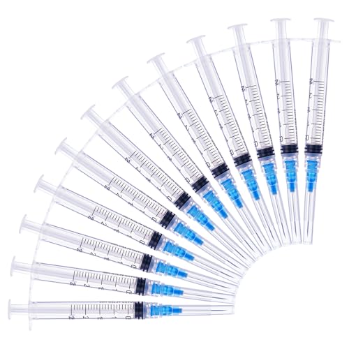 2.5ml Syringes with 23G 1 Inch Needles Luer Lock Syringe and Needle for Liquids, Individually Wrapped, Pack of 100 - size: 2.5ML-23G 1"