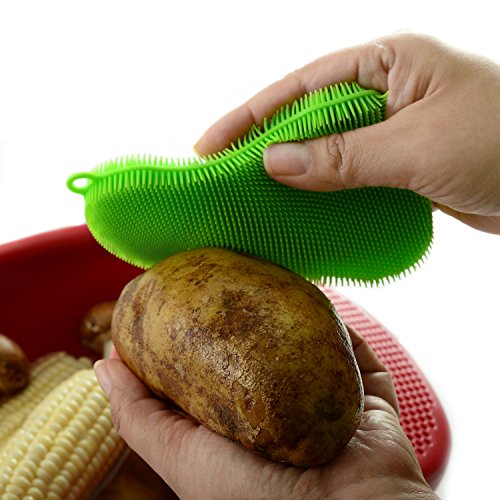 Norpro Silicone Bowtie Dish Brush - color: Green