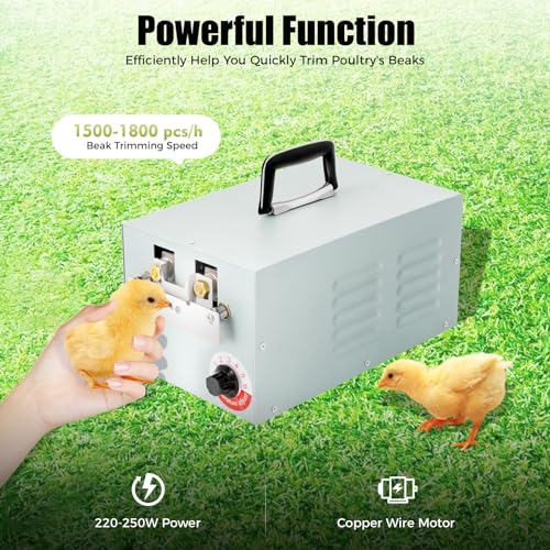 Automatic Chicken Debeaking Machine, 110V Electric Poultry Debeaking Machine 1500-1800PCS/Hour Beak Trimming Speed Electric Chick Beaks Cutter for Farms and Livestock Breeding