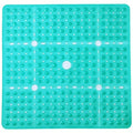 ENKOSI Large Square Shower Mat - 27x27 inch Non Slip Shower Mats - Green Shower Mats for Showers Anti Slip - Shower Non Slip Mat - Shower Mat with Drain Hole - Square Bathroom Mat (Clear Green 27x27) - color: Clear Green