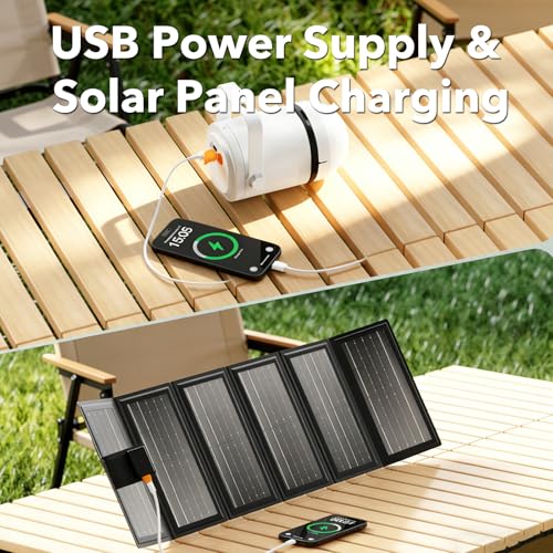 21” Solar Ceiling Fan Light with Foldable Solar Panel, Portable Solar Camping Fan Light Outdoor with Remote, Battery Operated Canopy Hanging Fan, for Outside Tent Porch Patio RVs Pergola - size: 21" Ceiling Fan M