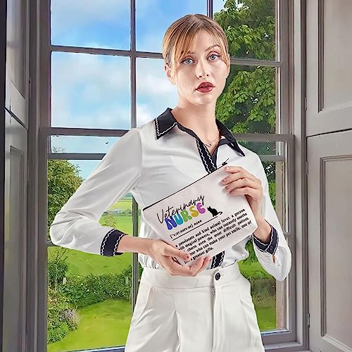 WCGXKO Veterinarian Gift Vet Tech Appreciation Gift Vet Doctor Nurse Zipper Pouch Makeup Bag (vet nurse noun)