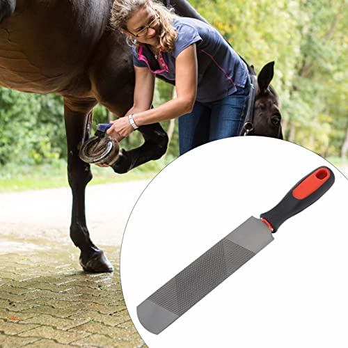 8 Inch Hoof Rasp,Hoof Rasp Horseshoe File With Rubber Handle, Carbon Steel Farrier Tool, Suitable ,Horse Rasp For Horse Goat Cow Donkey Animal Hooves, Strong, Ergonomic Trimming
