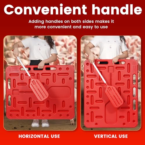 Livestock Sorting Panel with Paddle, Pig Board, Lightweight&Sturdy | Durable Animal Guide Board and Sorting Panel for Hogs, Cattle, Sheep and Goats, Farm & Show Use, Easy to Carry, 38x30x1.3"