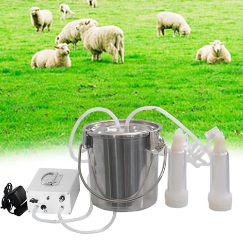 7L Goat Milking Machine,Rechargeable & Adjustable Suction Electric Milker - size: 7L Goat Battery