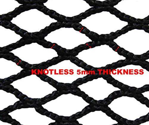 KNOTLESS Heavy Duty 5mm Thick Round Bale Slow Feed Hay Net 6x6 (Hole_Size_1.5 inches) - size: Hole_Size_1.5"