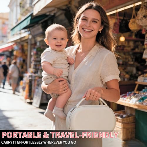 Wearable Breast Pump Bag, Carrying Case Compatible with Eufy Breast Pump, Portable Breast Pump Storage Bag for Momcozy Willow Medela and Most Breast Pumps, Hold 2 Pumps, Ideal for Going Out and Travel