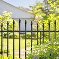 Metal Garden Fence 36" H x 28" W (5 Panels, 11.6 Ft Total) | No Digging Decorative Garden Border Fence, Rust-Resistant Black Landscape Edging for Flower Beds, Yard, Patio - size: 36″ H x 28″ W (5 Panels)