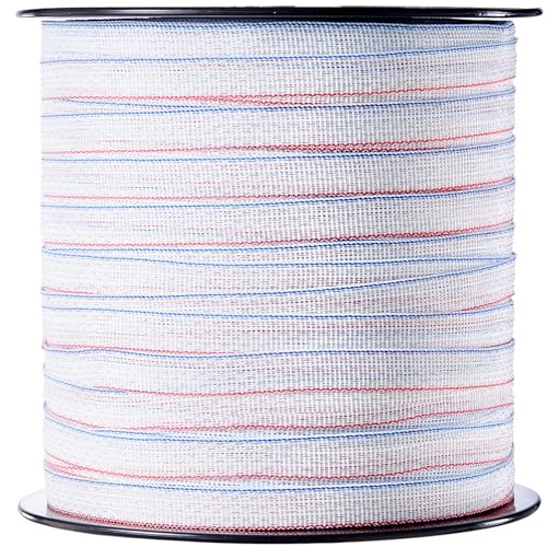 VEVOR Electric Fence Tape, 1640Ft 500M Polytape Fencing Hot Wire, 3/4" Width 6 Stainless Steel Strands for Reliable Conductivity, UV & Rust Resistance, Portable Polywire for Horse Cattle Livestock
