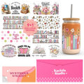 Kaciola 10 Sheets UV DTF Cup Wraps for 16 oz- Booklover Theme UV DTF Stickers, 1 Sheet Mysterious Pattern Transfer, Rub on Transfers Stickers for 16 oz Libbey Glasses Crafting - style: Book