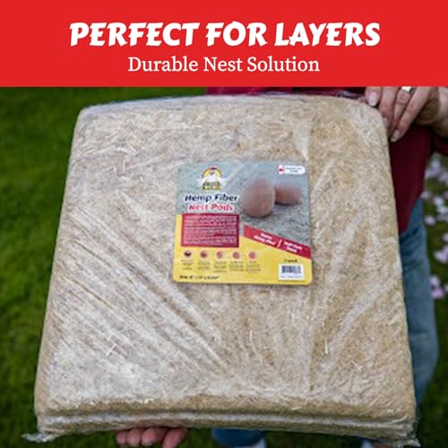 My Favorite Chicken Hemp Nesting Pads for Laying Hens, Nest Box Liners, Dense 1/2" Thick Poultry Nest Pads for Chicken Nesting Boxes, 5 Pack