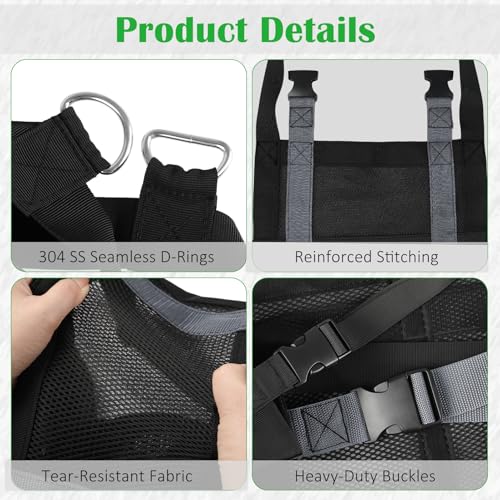 Calf Sling for Weighing Animals with Adjustable Back Straps 24" x 14" | Breathable Mesh Livestock Harness, Hanging Weight Scale Accessory for Small Animal, Newborn Lambs,Goats,Calves,Alpacas&Dogs