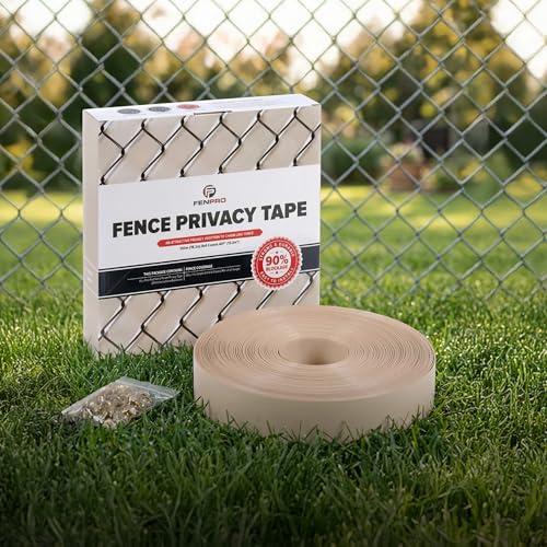 Chain Link Fence Privacy Tape 250 ft (40 SqFt) (Desert Tan) | Gardening, Outdoor Wall, Balcony, Patio, Yard, Injury Prevention, Safety Fence Cover for Dog, Other Pet Hedge Slats - color: Desert Tan