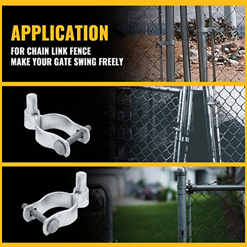 VIVIDA 1-5/8" Chain Link Fence Gate Hinge 8 PCS, Male Gate Post Hinge | Chain Link Fence Hardware, Galvanized Steel, For 1-5/8" OD Post, Bolts & Nuts Included - size: 1-5/8" (8 PCS)