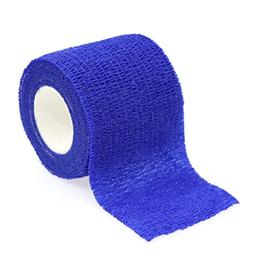 Self Adhesive Bandage Wrap Animal Cohesive Bandage Self Adherent Wrap First Aid Tape for Dogs Cats Horses Birds & Wrist Healing Ankle Sprain (2 Inch Blue Change 12 Rolls) - color: 2 Inch Blue Change 12 Rolls