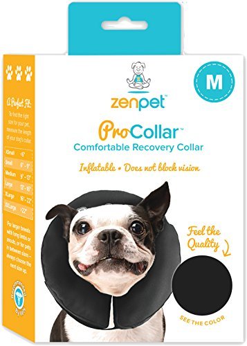 ZenPet Recovery Inflatable Collar for Dogs & Cats – Soft, Comfortable, Safe & Stress-Free Healing Alternative E-Collar After Surgery, Adjustable Donut Design, Secure Fit (Medium) - size: Medium