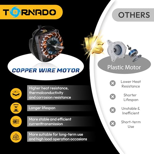 Tornado 18 Inch Powerful Industrial Floor Fan, 3-Speed High Velocity Metal Fan, 120° Adjustable Tilt, 6.0 FT Cord for Commercial and Home Use, Black - size: 18 Inch New