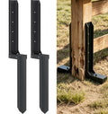 Fence Post Repair Kit, Quick Fix Leaning for 4x4/ 6x6 Wood Posts (2-Pack) | 13-Gauge Thickened Steel, Hot Dip Galvanized, Rustproof, No Dig Drive-in, Heavy Duty Steel Anchor for Yard, Garden