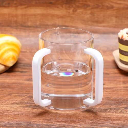MAQUITA Judaica Hand Washing Cup with Dual Handles, 5" Acrylic Wash Cup for Jewish Ritual (White) - color: White