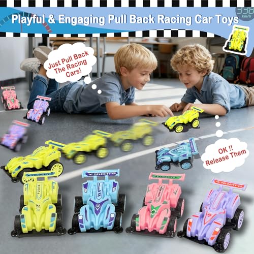 28 Pack Pull Back Cars and Trucks Toy, Small Cars Pull Back Racing Vehicles Set, Mini Toy Cars, for Toddlers, Kids Stocking Stuffers, Classroom Exchange Gifts, Gifts for Grandkids, Easter Basket - style: Pull Back Cars