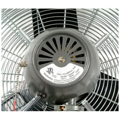Global Industrial 30" Diameter Commercial Wall Mount Fan, Fixed & Oscillating - color: Black/Gray/Silver