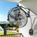 Amico 18 Inch Wall Mount Fan with Remote, Brushless DC Motor, 9-Speed | Industrial Metal Fan, High Velocity Wall Fan, 4000 CFM Commercial Fans for Garage, Greenhouse, Warehouse, Patio, Outdoor - size: 18 inch