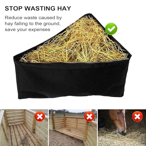 Feed Bags for Horses - Portable Heavy Duty - Sheep Slow Feed Hay Bag,for Goat Sheep Cattle Cow Bunny Chicken Livestock Stall Barn Trailer Storage