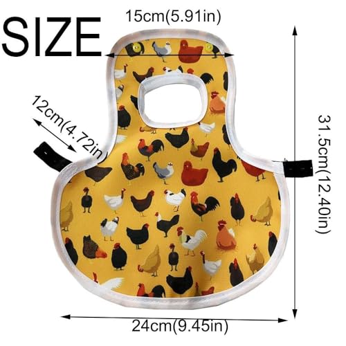Washable Rooster Claw Protector Hen Apron Jacket for Feather Growth Poultry Saddle Outdoor Chicken Wing Back Protector(Style 2) - style: Style 2