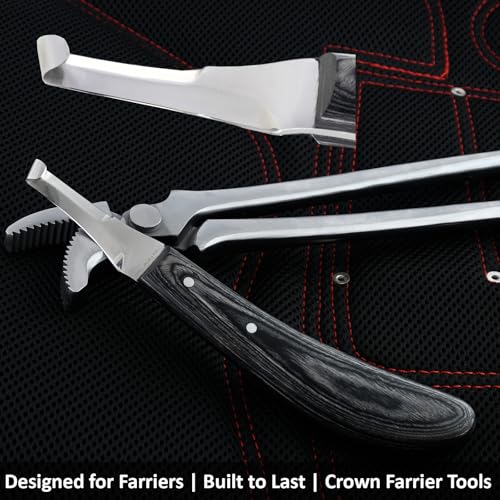 – Premium Double Side Hoof Knife with Black Handle | Dual-Edge Stainless Steel Blade | Professional Farrier Hoof Trimming Knife for Horses & Equine Hoof Care
