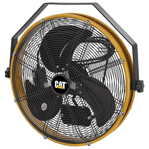 CAT fans - 18"-Blade Indoor/Outdoor IPX4 Weatherproof High-Velocity Wall Mounted Shroud Fan, 4,000 CFM, 3-Speed - For Industrial, Commercial, & Residential Use, cETL Certified (HVOD-18S-NG)