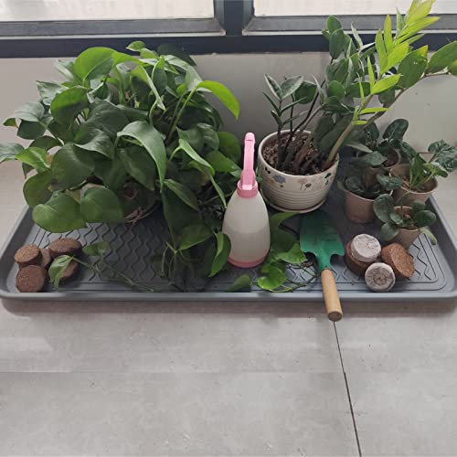 Large Multifunctional Boot Tray 2 Pack Boot Mat Washable Indoor or Outdoor Tray Mat Doormats for Shoes Boots Plants Pots Paint Tins Pet Bowls Car Storage, 30 x 15 x 1.2 Inches - color: Gray