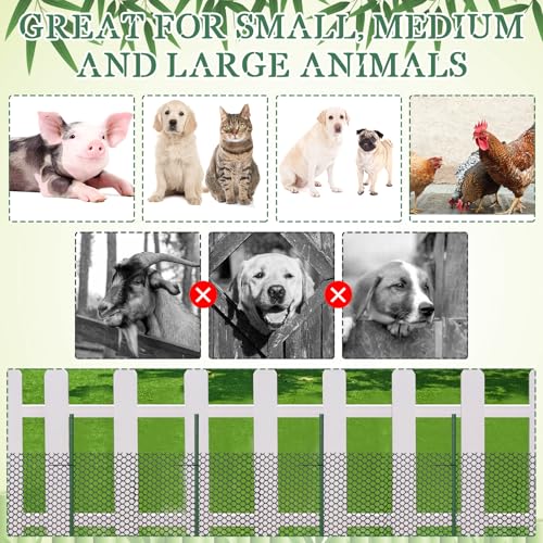 Marsui Animal Barrier Fence 12in x 33ft No Dig Garden Fence Mesh Fencing with Steel Stake Movable Portable Temporary for Poultry Dogs Rabbits Chicken Snake Barrier Garden Backyard Outdoor - size: 12in x 33ft