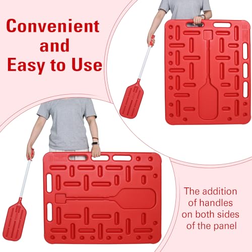 Livestock Sorting Panel with Sorting Paddle | Animal Guide Panel for Pig ,Cattle, Goat, Red,38Lx30Wx1.38H inch