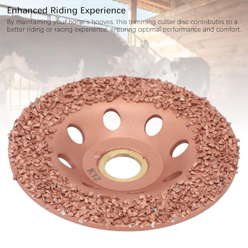 Hoof Trimming Disc, 3.94in HL Q7DMP Ti Plated Hoof Trimming Tool Hoof Trimming Grinding Wheel, Hooves Repair Tool Replacement Disc for Goats, Horses, Sheep, Pigs, Cattle