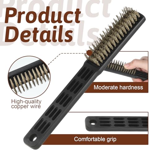 2 Pack Bowling Shoe Brushes, Heavy Duty Wire Brush Outdoor Shoe Cleaning Brushes for Bowling Shoes, Sliders, Golf Cleats and Boots Remove Dust Grit