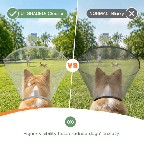 Dog Cone Collar to Stop Licking with Soft Detachable Liner, Comfortable Elizabeth Recovery Collar for Large Medium Dogs After Surgery, Pet Neck Head Cone Alternative, XXL, Pink - color: Pink, size: XXL