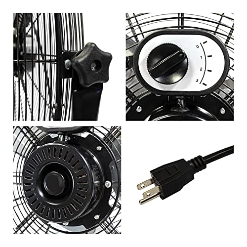 Maxx Air Industrial 30" Pedestal Fan, Powerful Heavy Duty Commercial Fan for Warehouses, Factories, and Large Spaces, Adjustable Height, Durable Construction, High Velocity Air Circulation