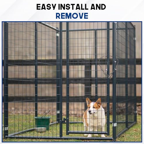 20 Inch Gate Chain Lock with Carabiner | Stainless Steel Chain Link Gate Lock, 2Pcs Barn Chain for Outdoor Fences Gates Pet Cages Livestock Corrals, Black