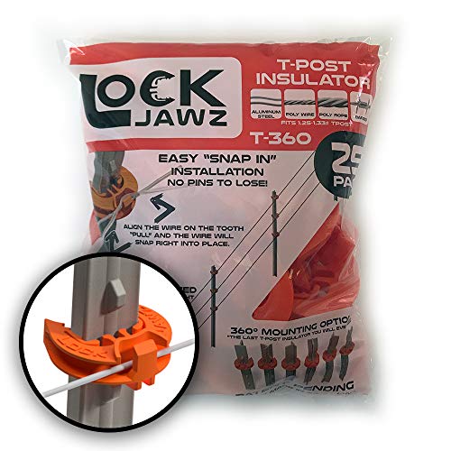 T-360 Electric Fence T-Post Insulator - Orange (Bulk Qty: 250)