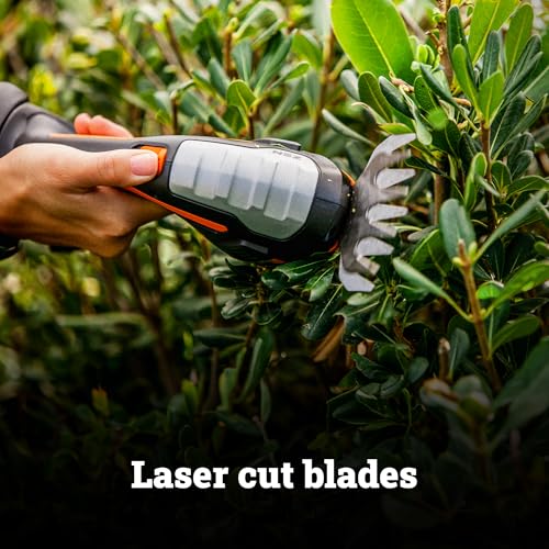 WORX Cordless Grass Shear & Shrub Trimmer, 20V with Extension Pole, WG801.4 | 20V 4" Grass Shear & 8" Shrub Trimmerblades; lightweight 2-lb; extension pole 2.0A battery & chargerincluded; PowerShare. - style: 8" 20V Shrubber Trimmer w/4" Grass Shear/(1)2.